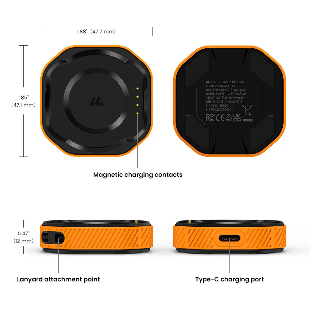 KOSPET Tank M4 Smartwatch Power Pocket - Image 4