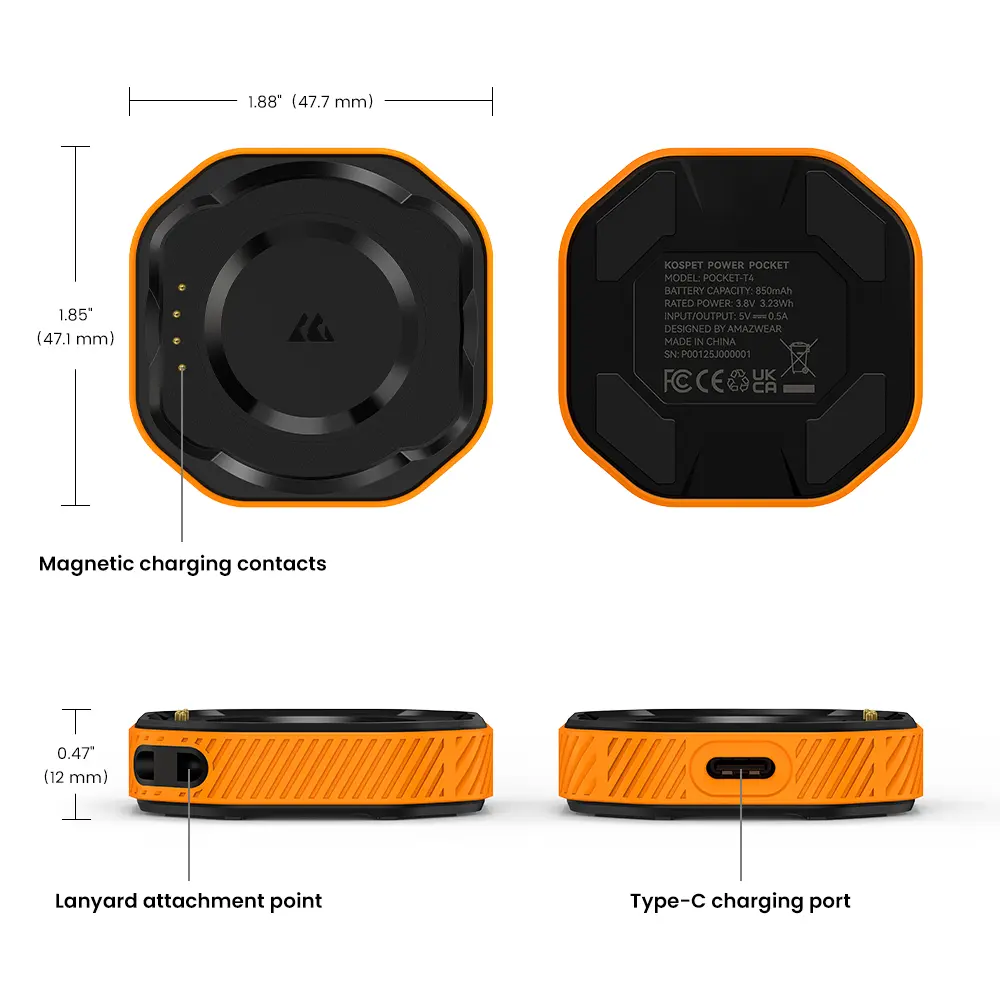 KOSPET Tank T4 Smartwatch Power Pocket - Image 4